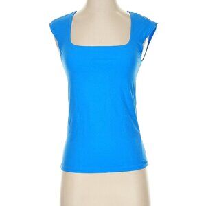 NWOT White House Black Market bright blue scoop neck tee, Small